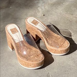 Dolce Vita Clear Mule Heels
